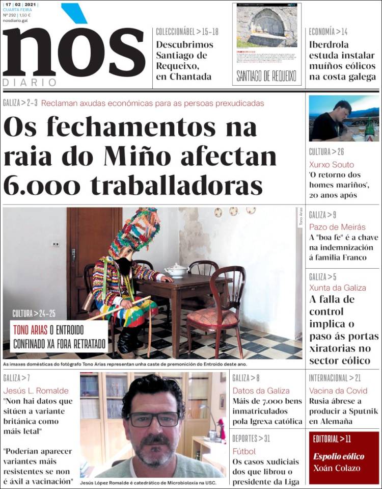 Portada de Nòs Diario (España)