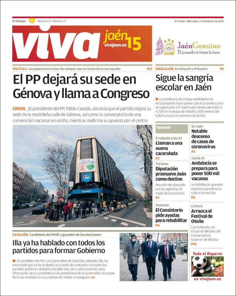 Portada de Viva Jaén (España)