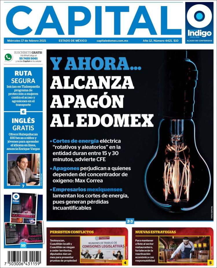 Portada de Capital México (México)