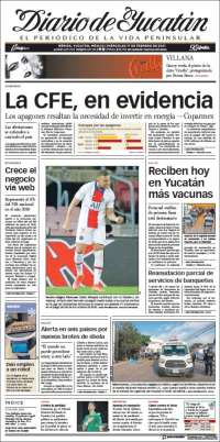 Portada de Diario de Yucatán (México)