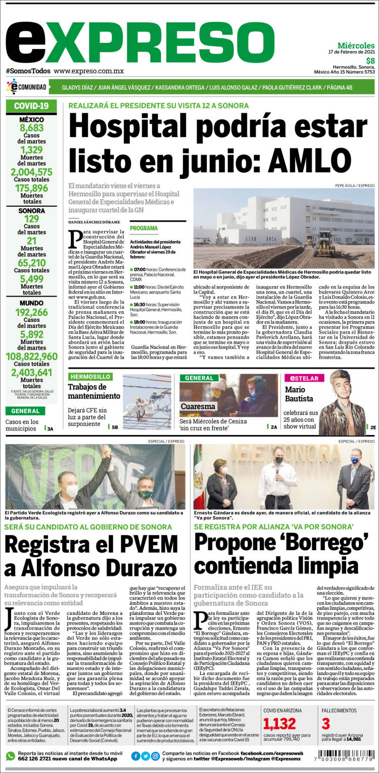 Portada de Expreso (México)