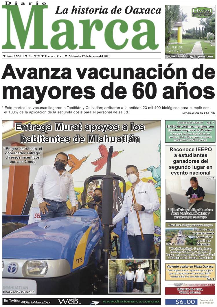 Portada de Diario Marca (México)