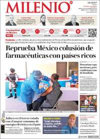 Portada de Milenio - Jalisco (México)