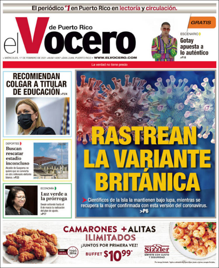 Portada de Vocero (Puerto Rico)