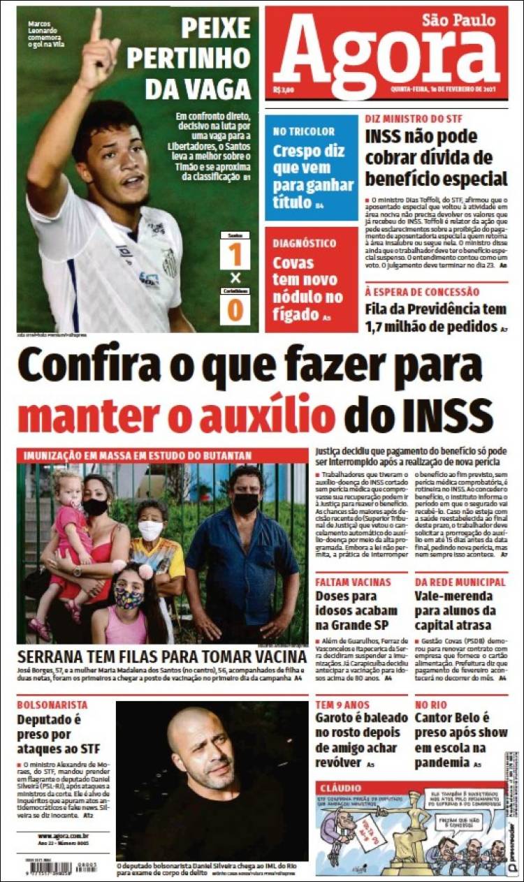 Portada de Jornal Agora (Brasil)