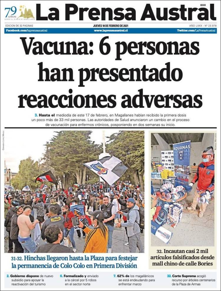 Portada de El Magallanes (Chile)