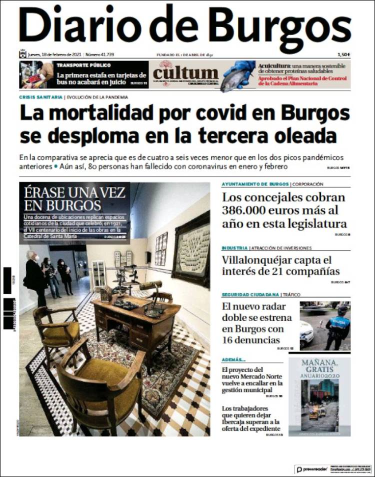 Portada de Diario de Burgos (Espagne)