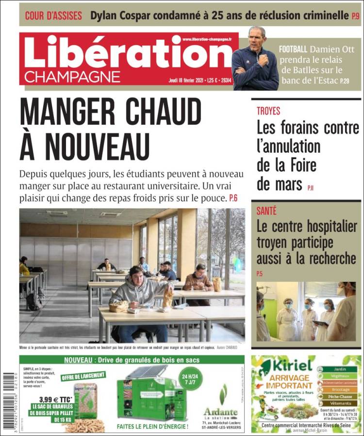 Portada de Libération Champagne (Francia)