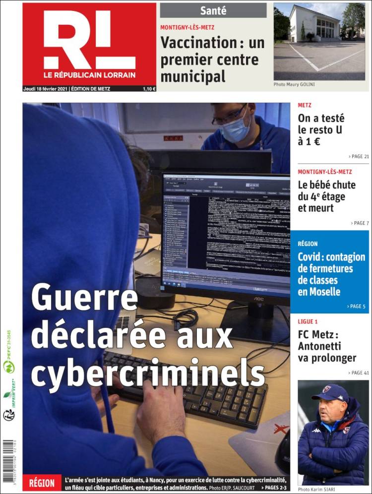 Portada de Le Republicain Lorrain (Francia)