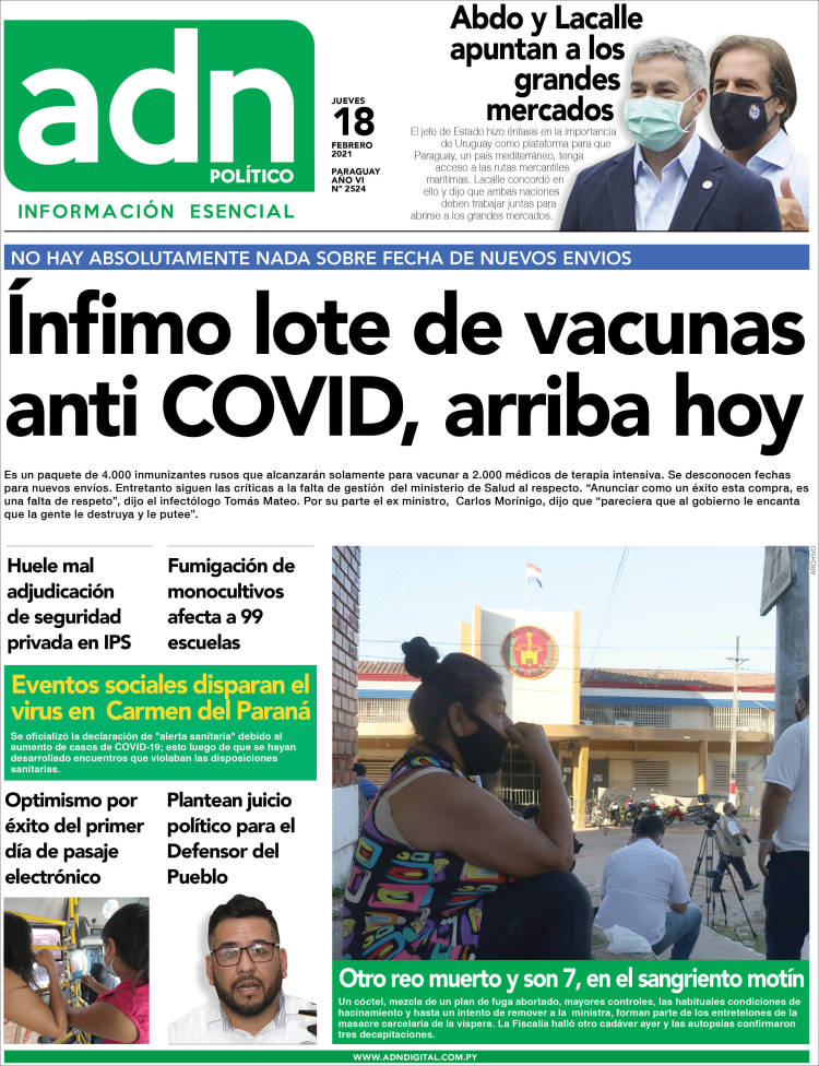 Portada de ADN Paraguayo (Paraguay)