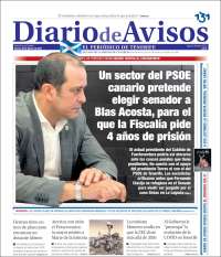 Portada de Diarios de Avisos (España)