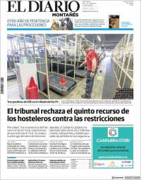 Portada de El Diario Montañés (España)