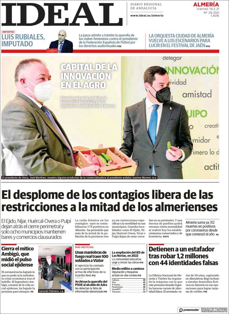 Portada de Ideal Almeria (España)