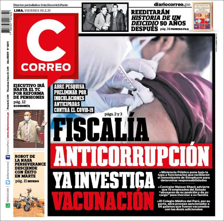 Portada de Diario Correo (Per&uacute;)