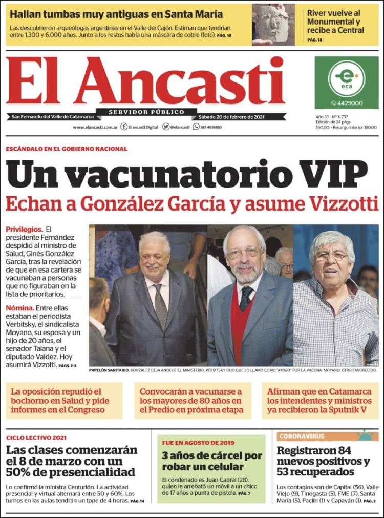 Portada de El Ancasti (Argentine)