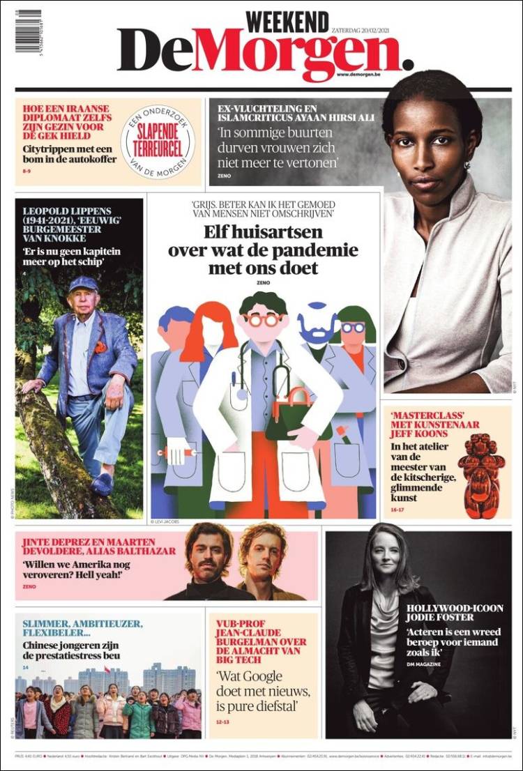 Portada de De Morgen (B&eacute;lgica)