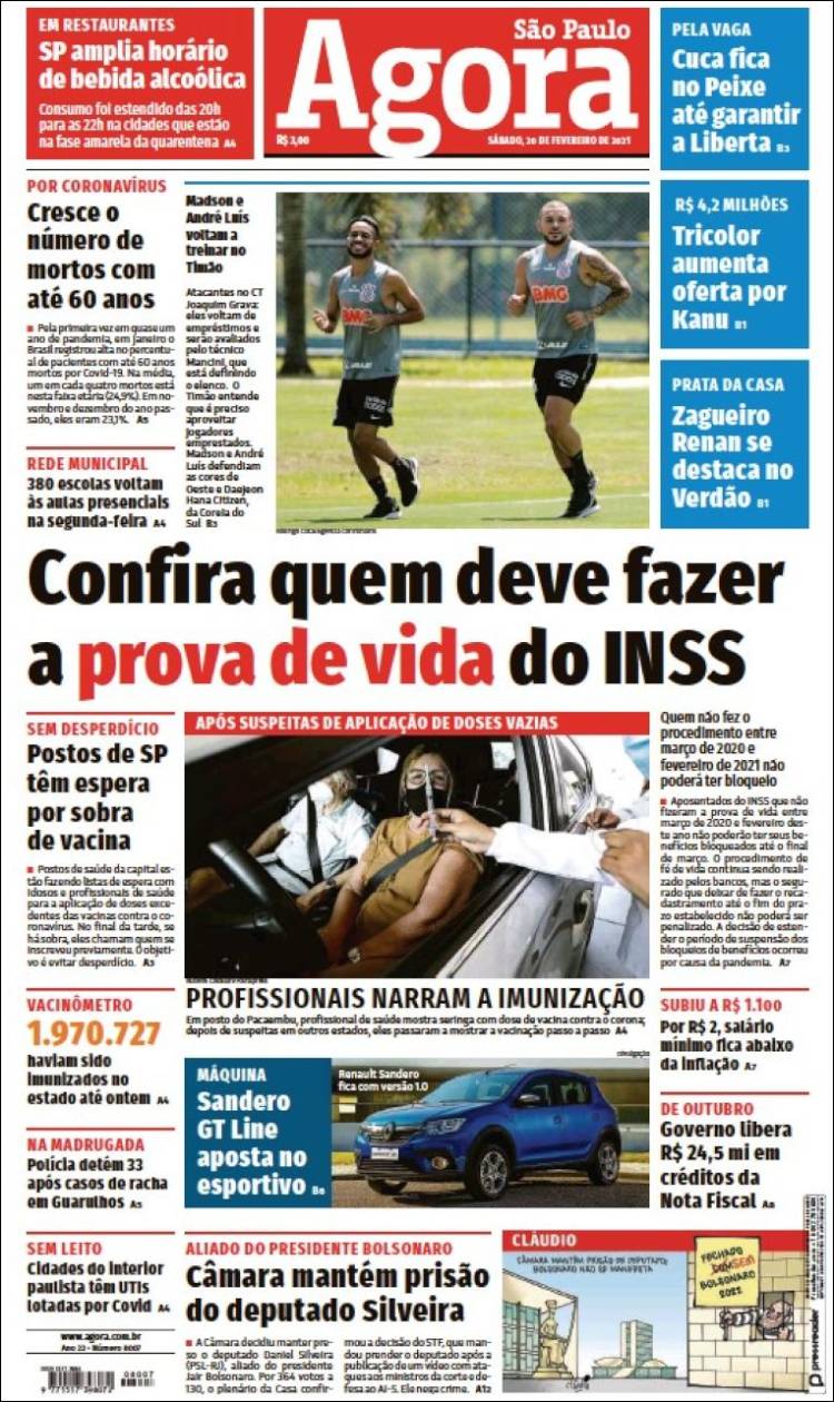 Portada de Jornal Agora (Br&eacute;sil)