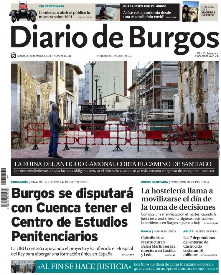 Portada de Diario de Burgos (España)