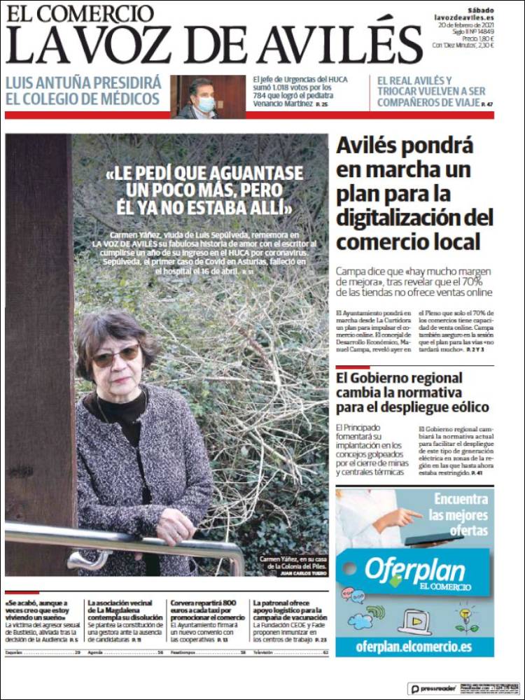 Portada de El Comercio - Avilés (España)