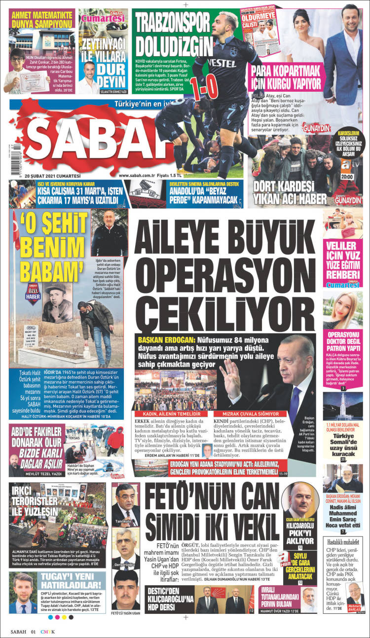 Portada de Sabah (Turqu&iacute;a)