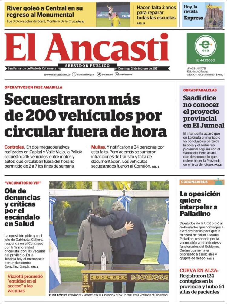 Portada de El Ancasti (Argentina)