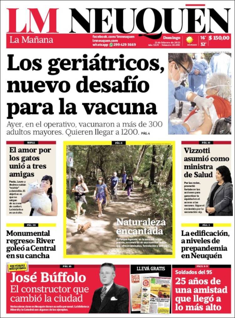 Portada de La Mañanade Neuquén (Argentina)