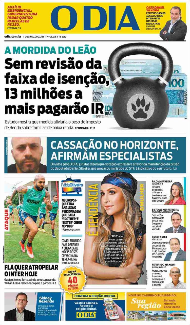 Portada de O Dia (Brasil)