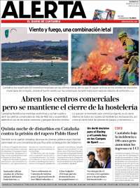 Portada de Alerta - El Diario de Cantabria (España)