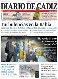 Portada de Diario de Cádiz (España)