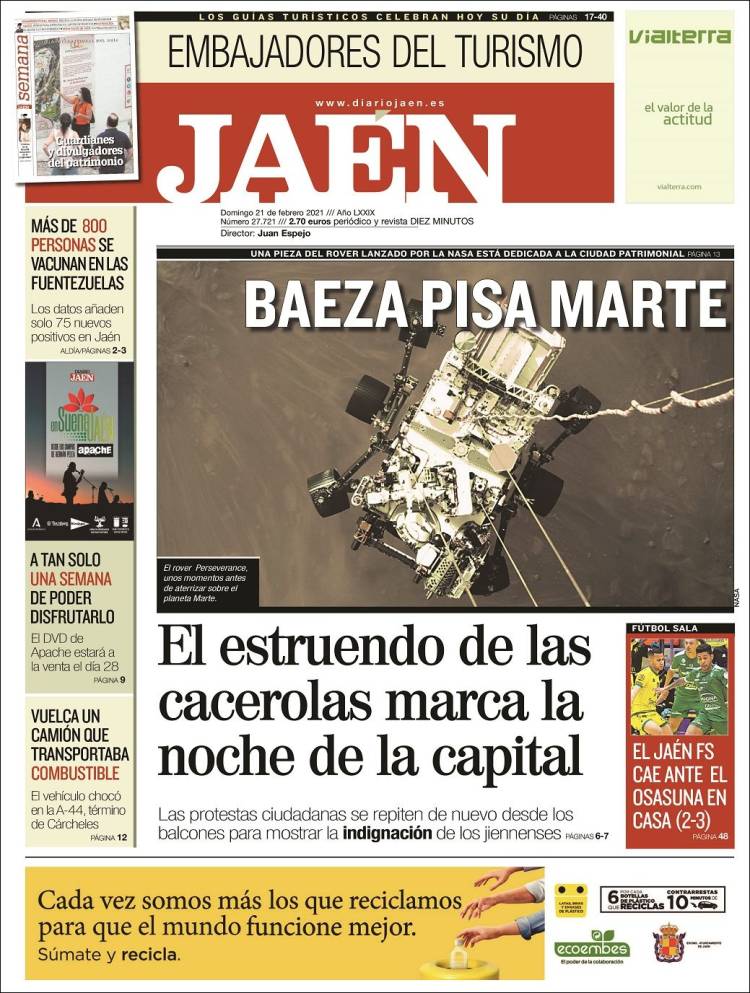 Portada de Diario Jaén (España)