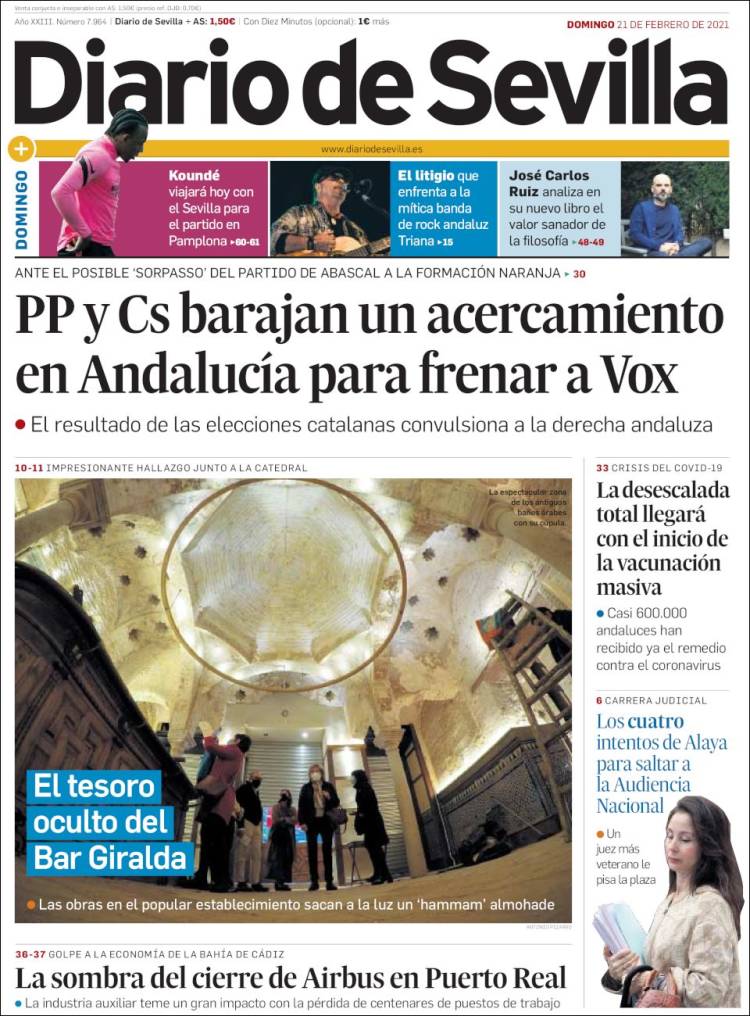 Portada de Diario de Sevilla (España)