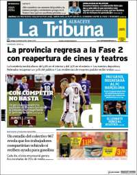 Portada de La Tribuna de Albacete (España)