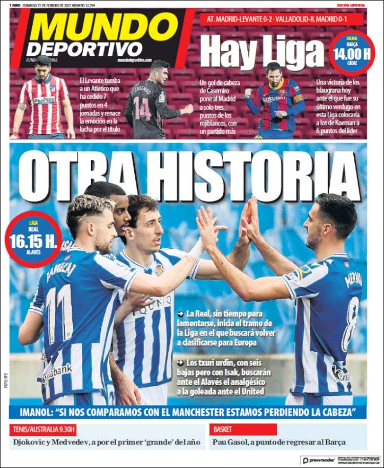 Portada de Mundo Deportivo Gipuzkoa (España)