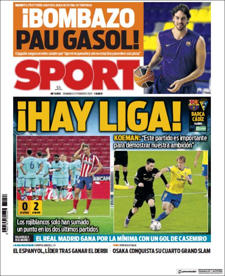 Portada de Sport (España)