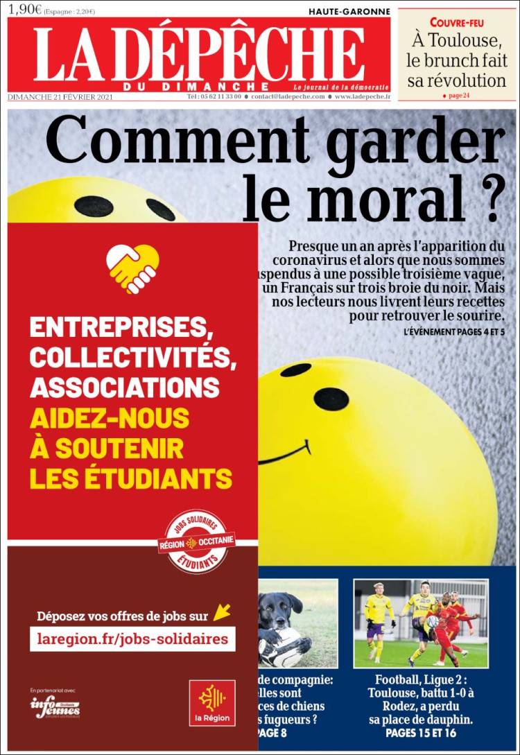 Portada de La Dépêche du Midi (France)