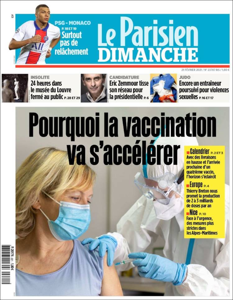 Portada de Le Parisien (Francia)