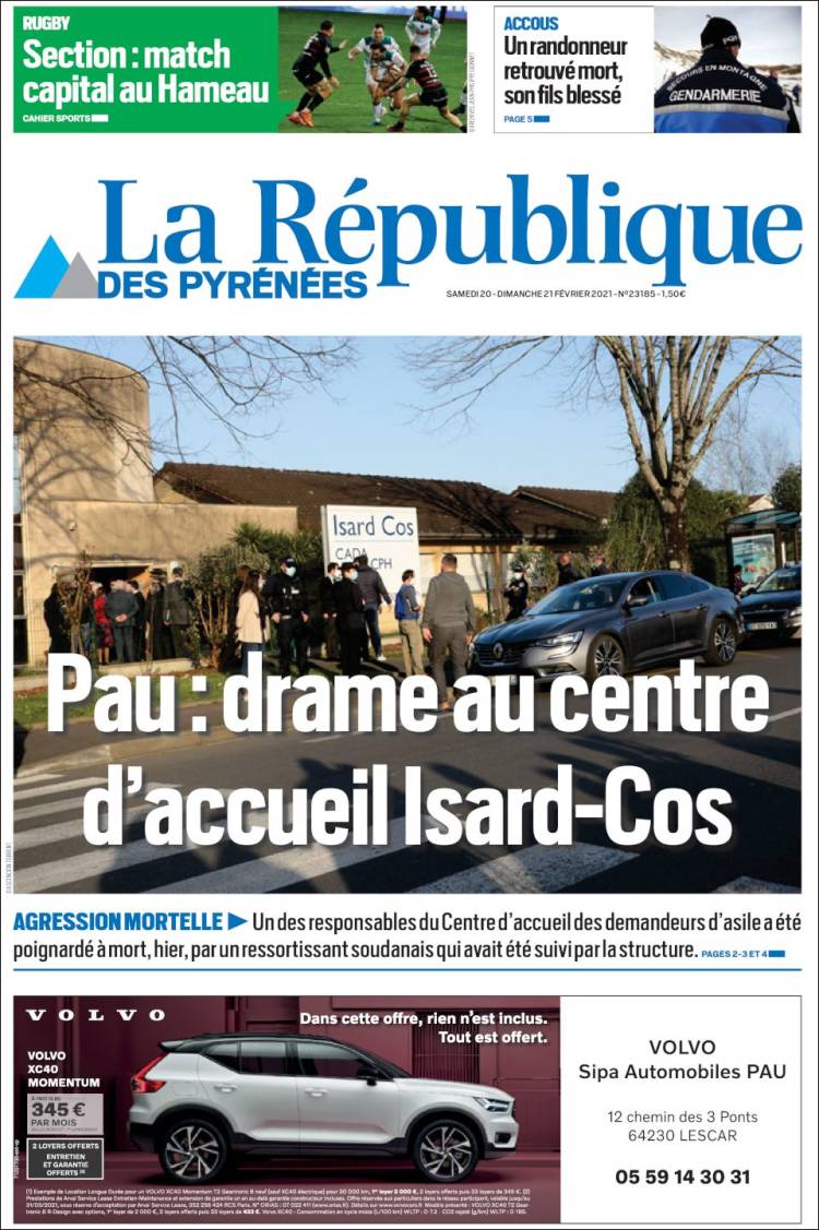Portada de La République des Pyrénées (France)