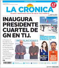 Portada de La Crónica de Baja California (México)