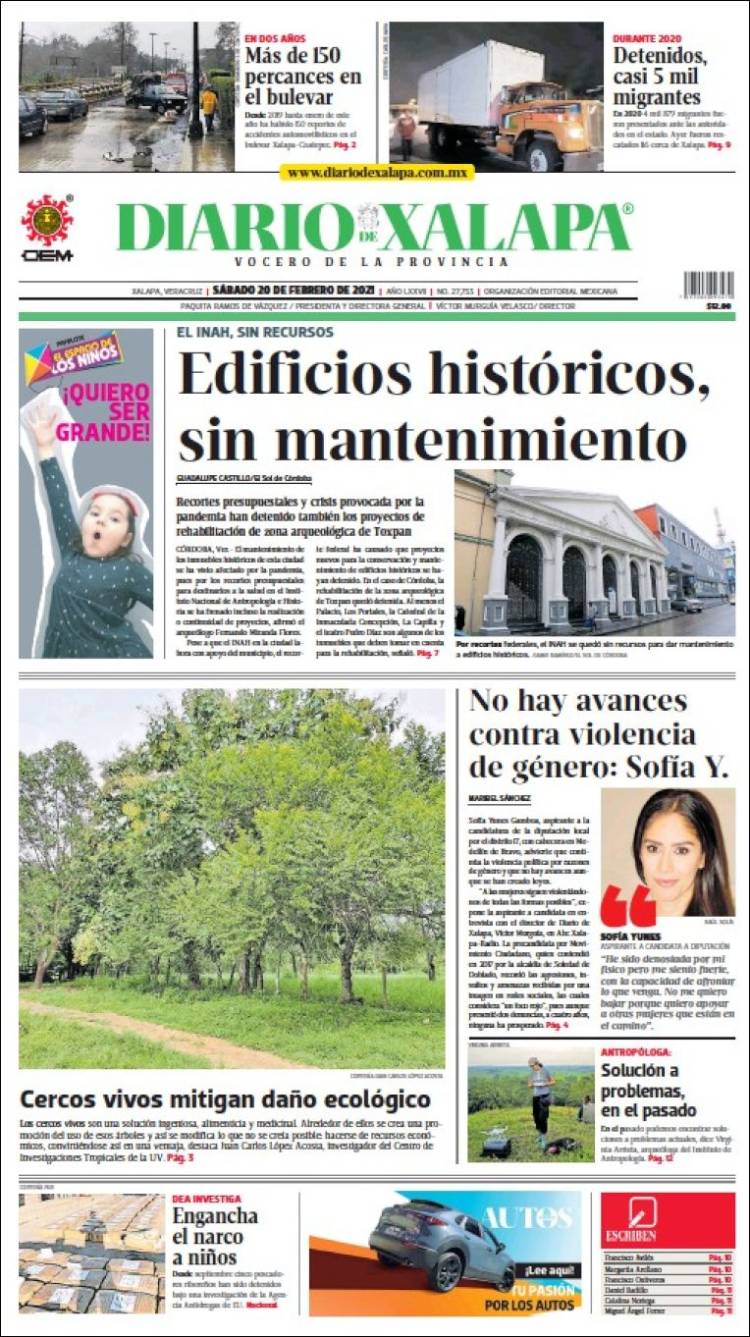 Portada de Diario de Xalapa (México)