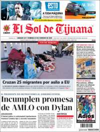 Portada de El Sol de Tijuana (México)