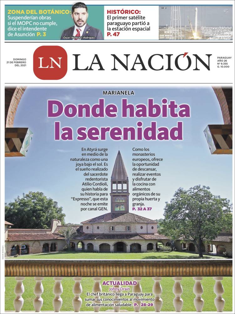 Portada de La Nación (Paraguay)