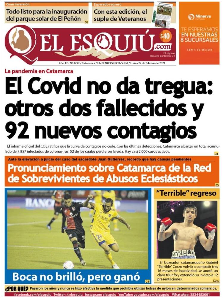 Portada de El Esquiu (Argentina)