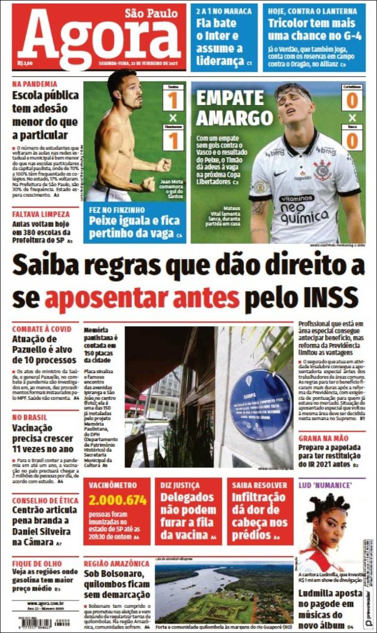 Portada de Jornal Agora (Brasil)