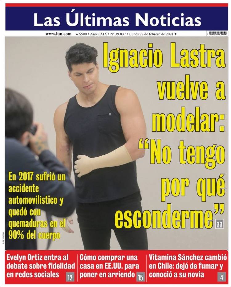 Portada de Las Últimas Noticias (Chile)