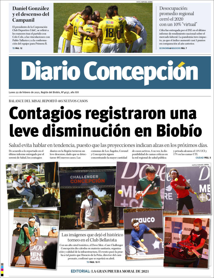 Portada de Diario de Concepción (Chile)