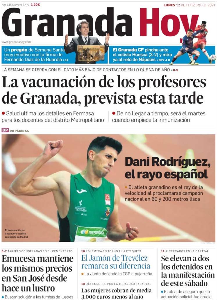 Portada de Granada Hoy (España)