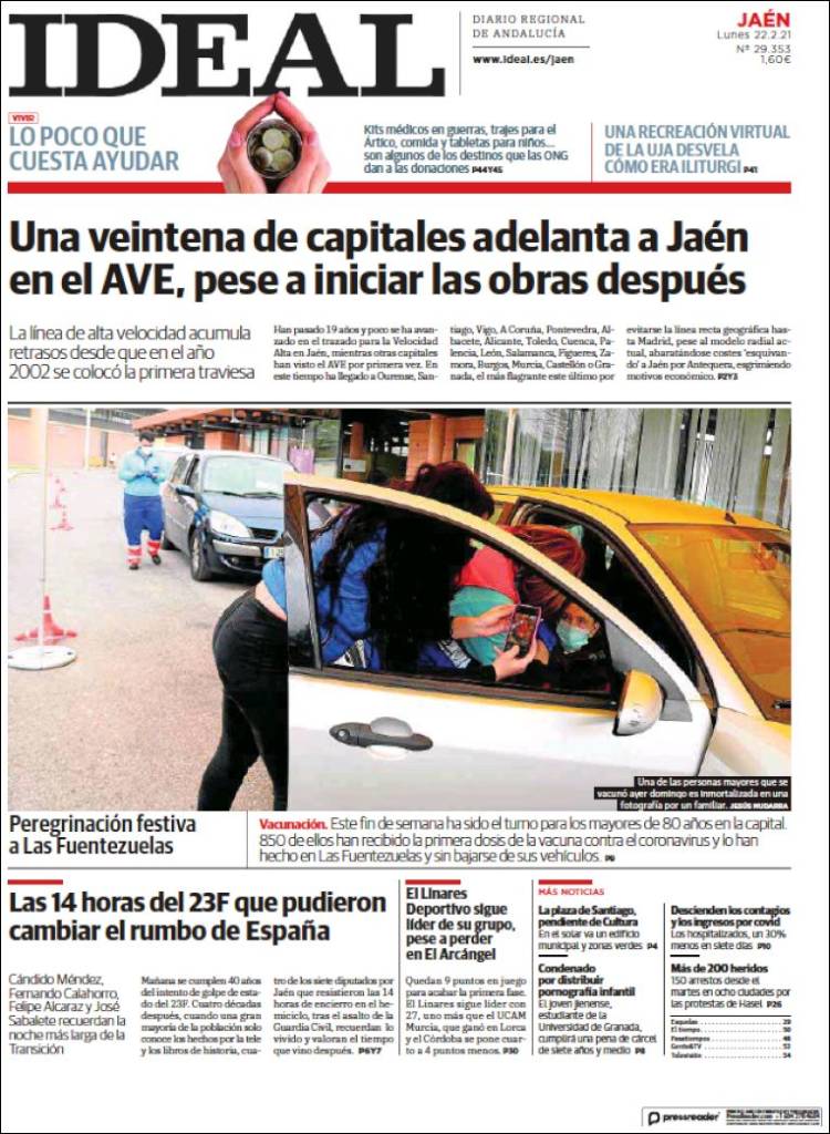 Portada de El Ideal de Jaén (España)