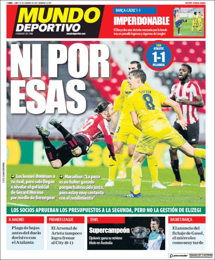 Portada de Mundo Deportivo Bizkaia (España)