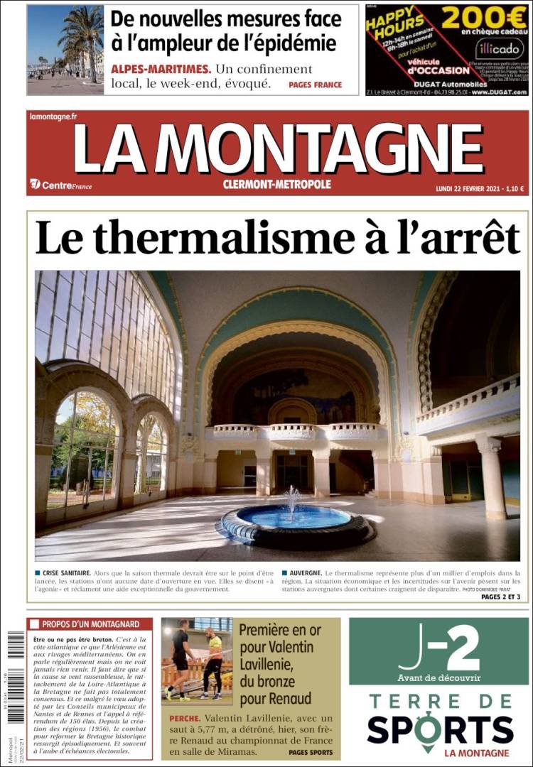 Portada de La Montagne (Francia)