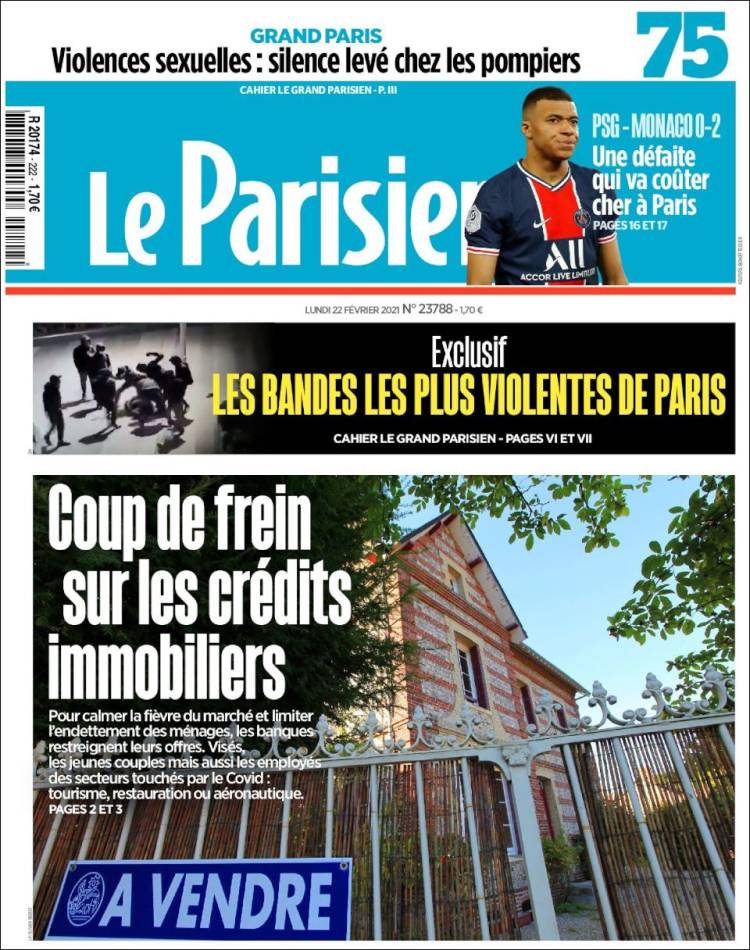 Portada de Le Parisien (Francia)